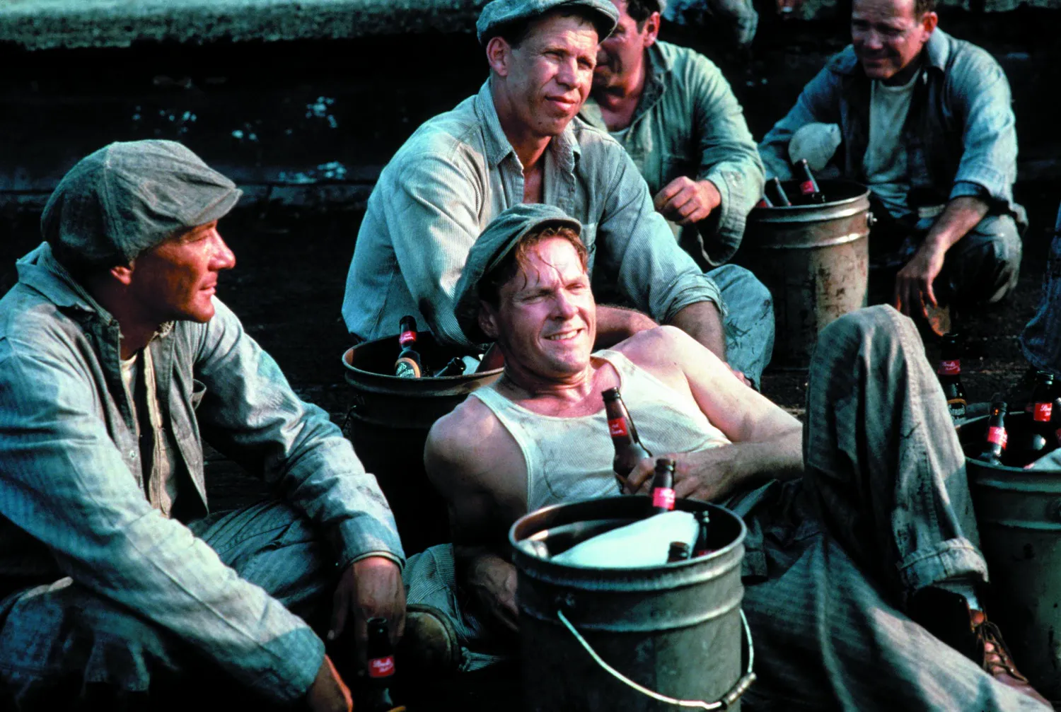 The Shawshank Redemption: rooftop beer-drinking scene