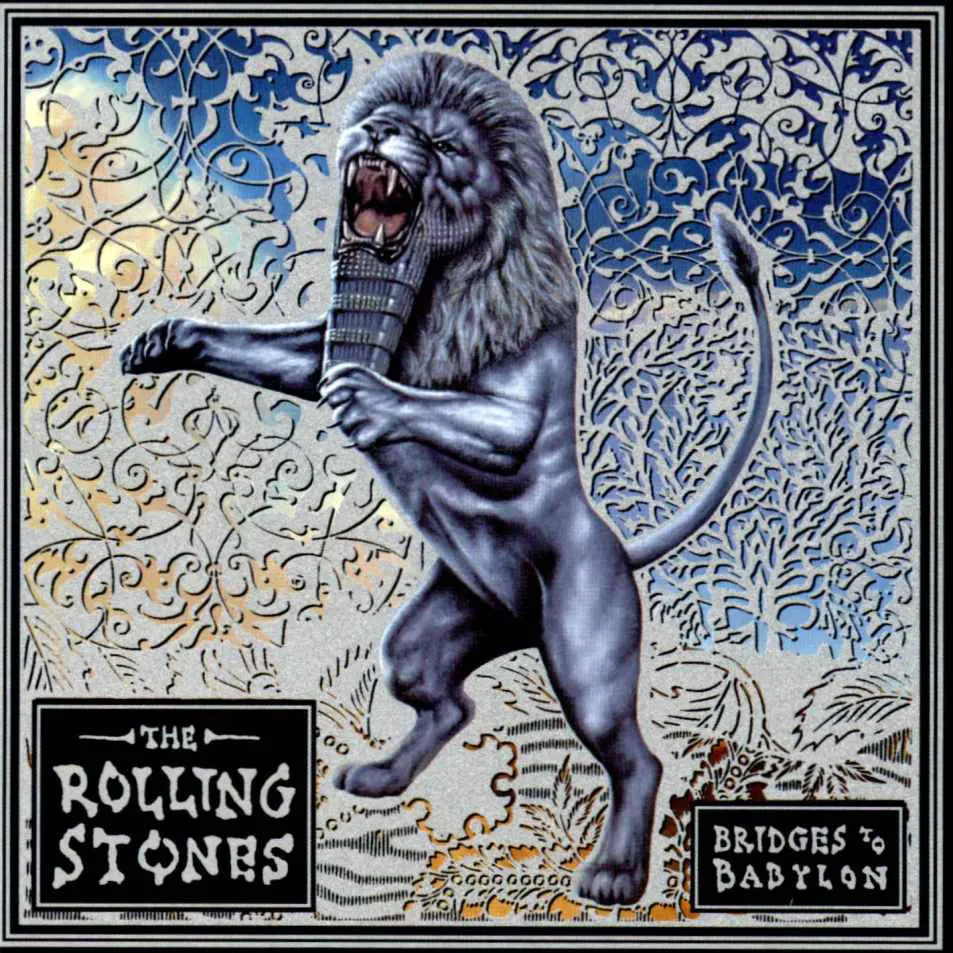 "Bridges to Babylon" album cover to display the intricate doodles