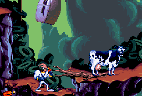 Earthworm Jim: cow launch