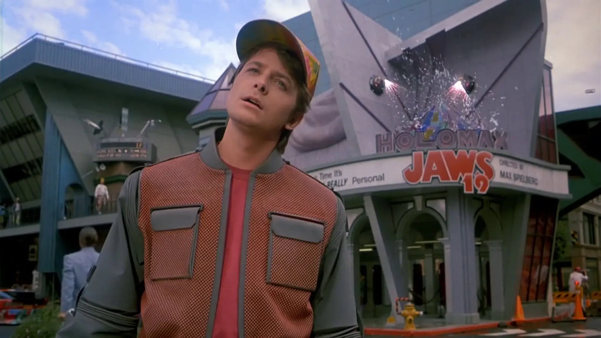 Screenshot of the "Jaws 19" billboard from "Back to the Future II"