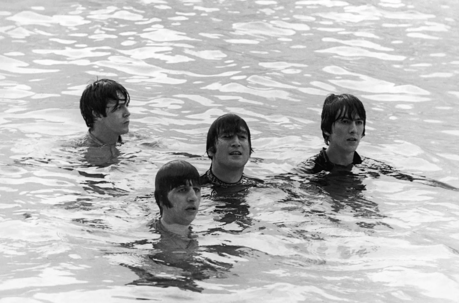 The Beatles in pool