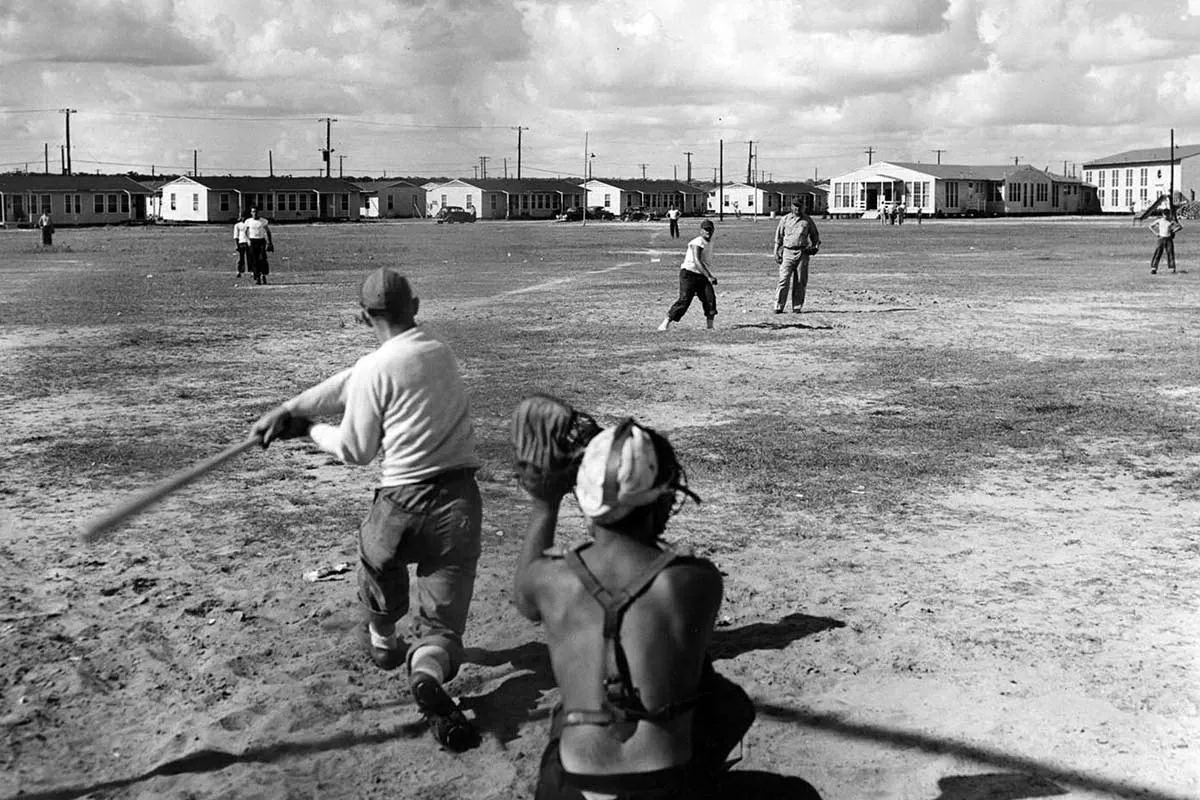 Vintage image of a baseball-like game