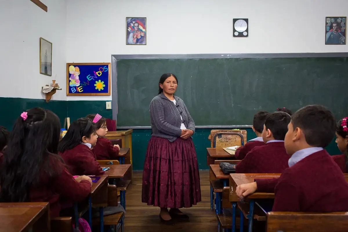 Bolivian school teacher
