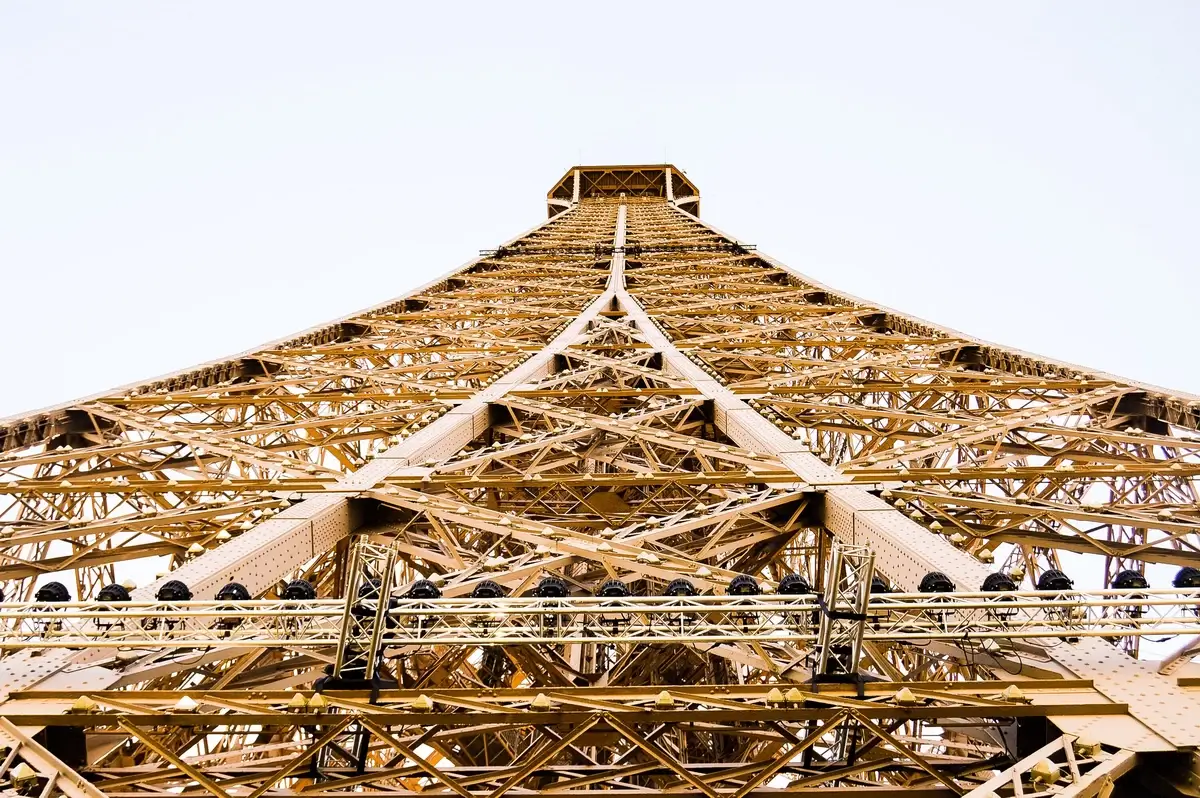 Eiffel Tower - view from the bottom up