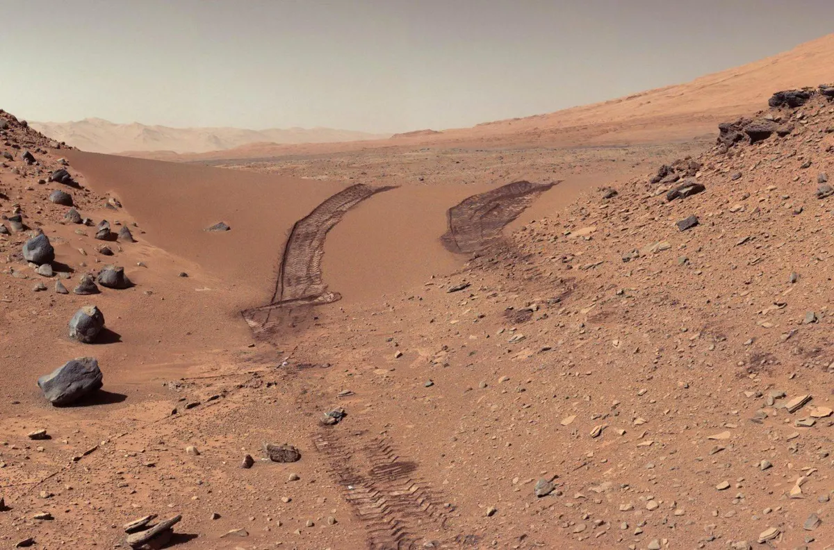 Mars’ rocky surface