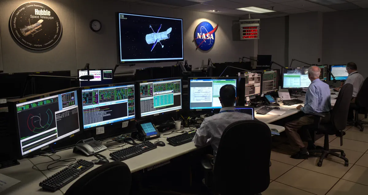 Control room at NASA's Goddard Space Flight Center