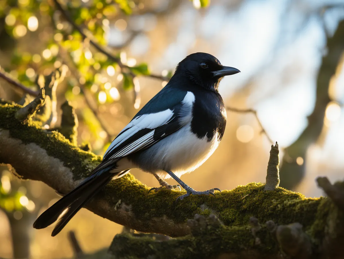 Magpie on a spring morning
