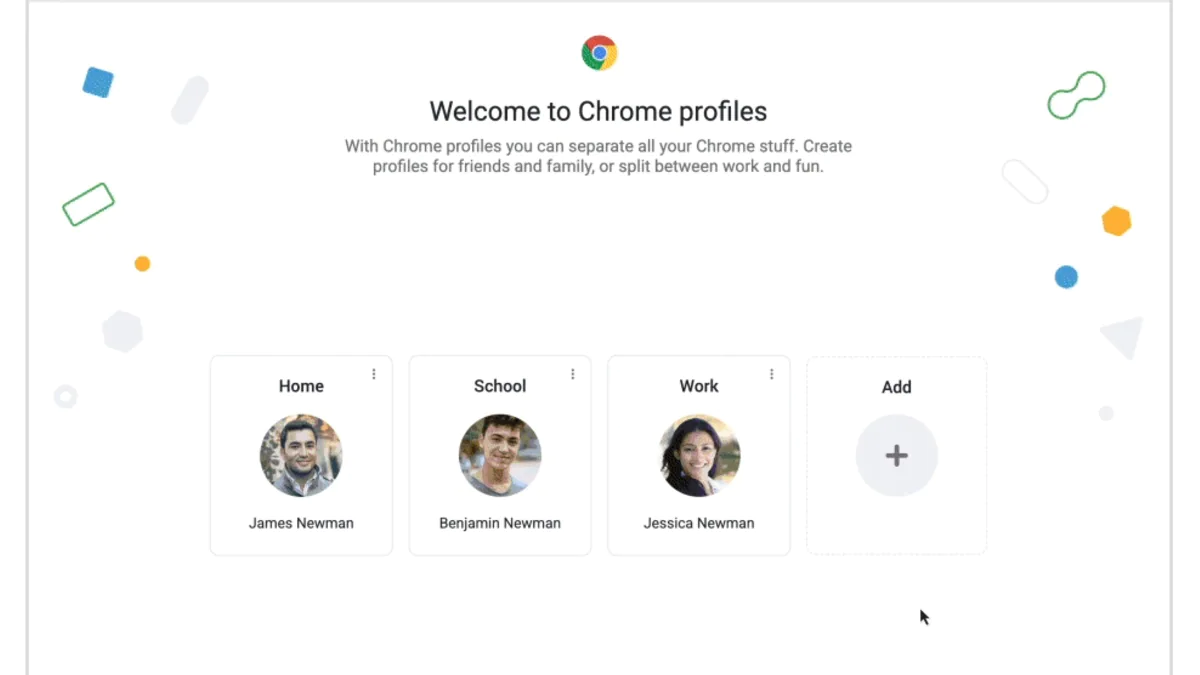 Multiple user profiles appear on Chrome’s startup