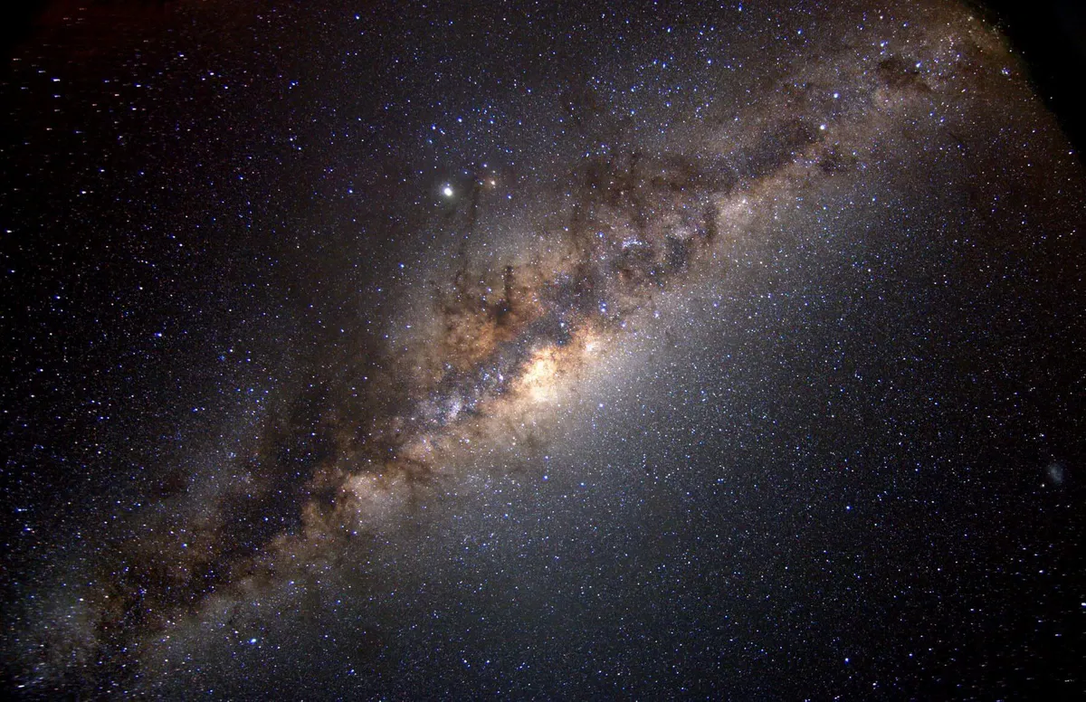 Spiraling Milky Way galaxy