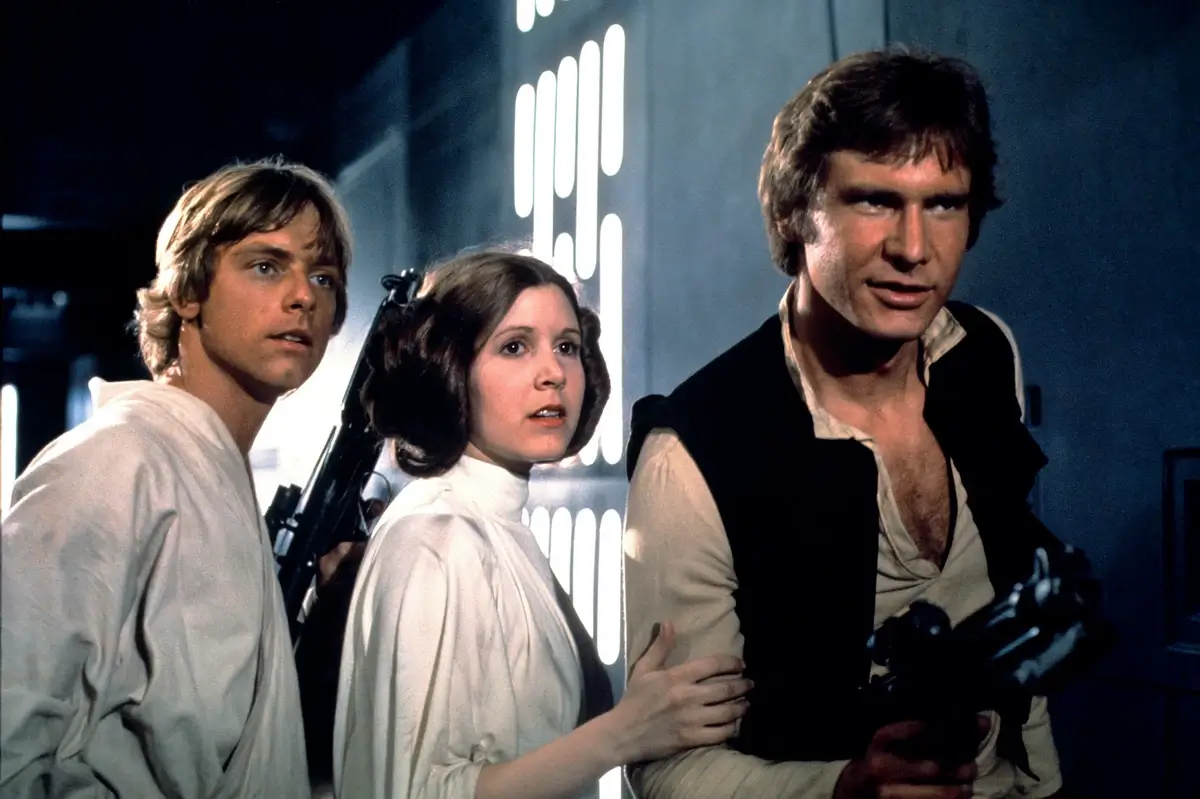 Luke Skywalker, Princess Leia, and Han Solo