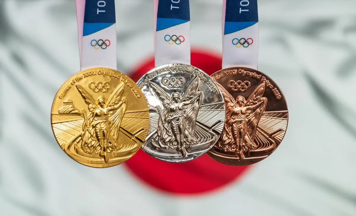 Olympic medals featuring Nike