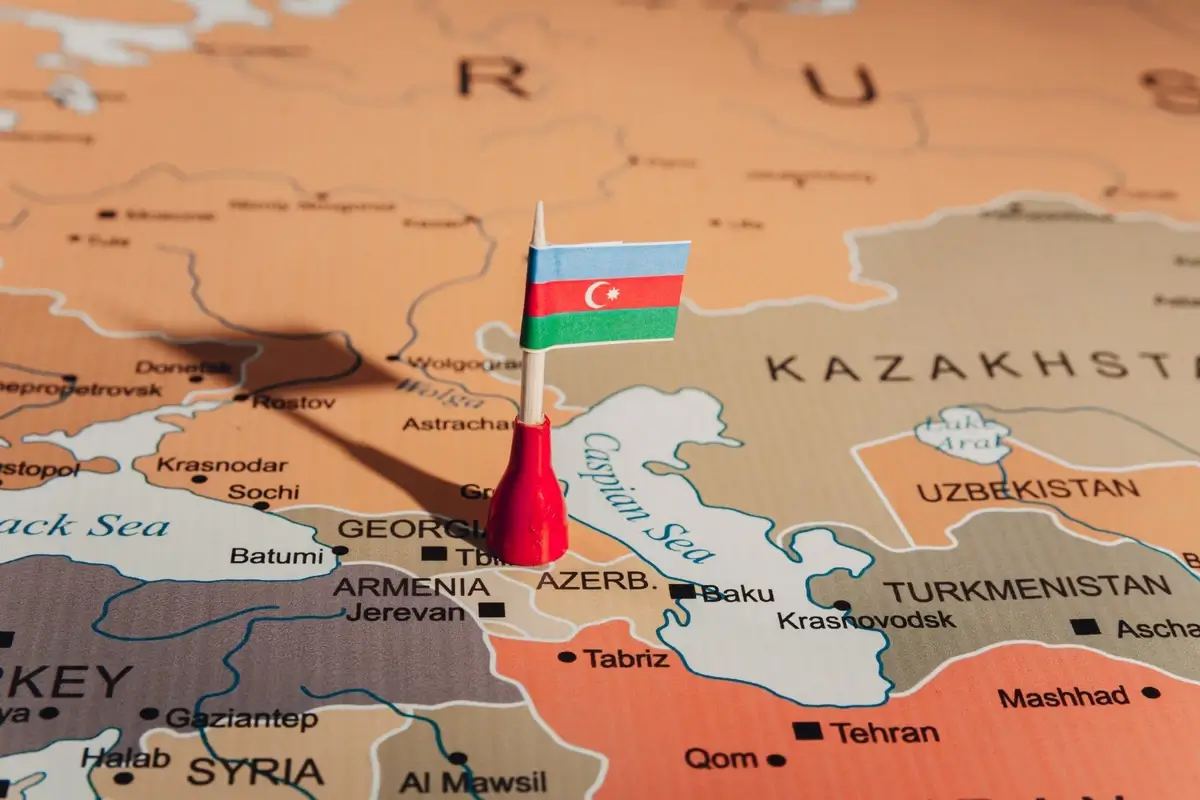 Azerbaijan on map