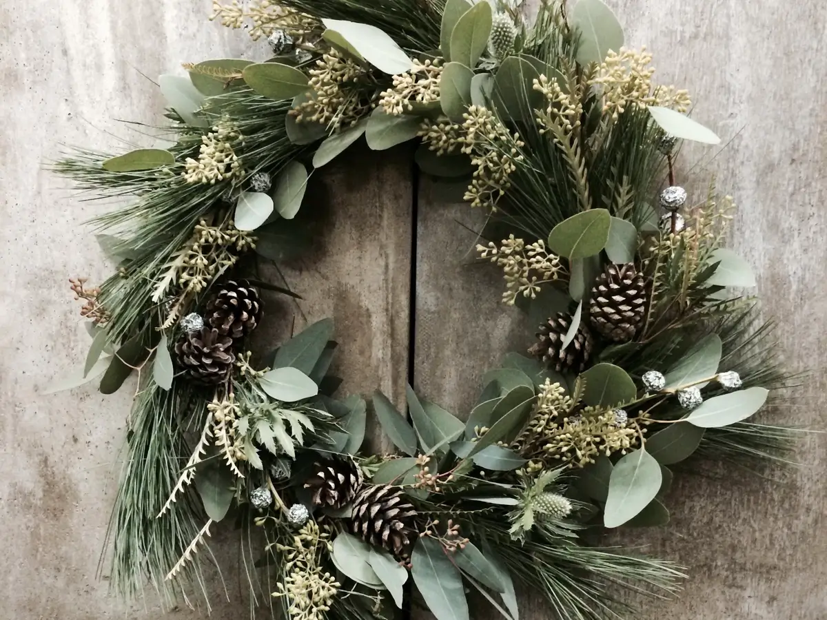 Eucalyptus wreath for Christmas