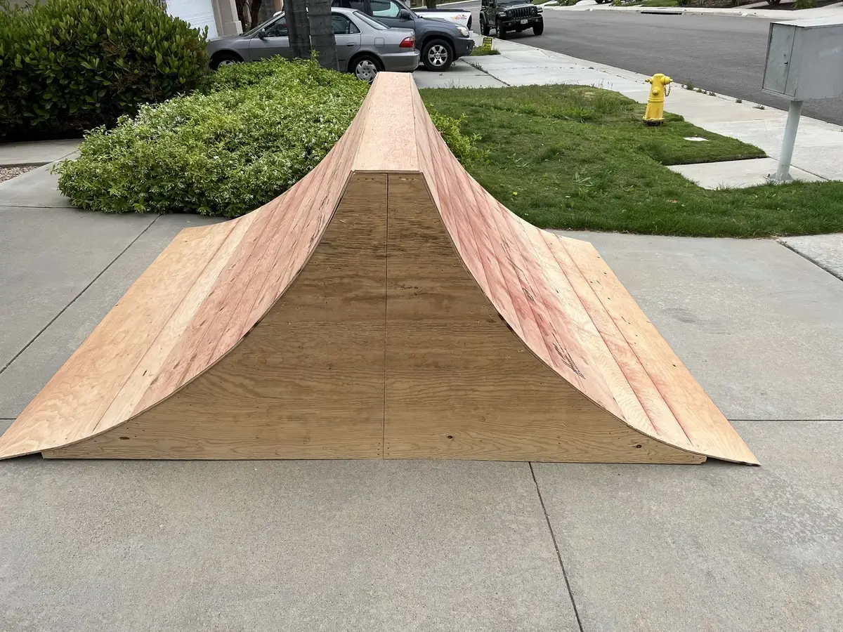 Skate ramp isosceles triangle