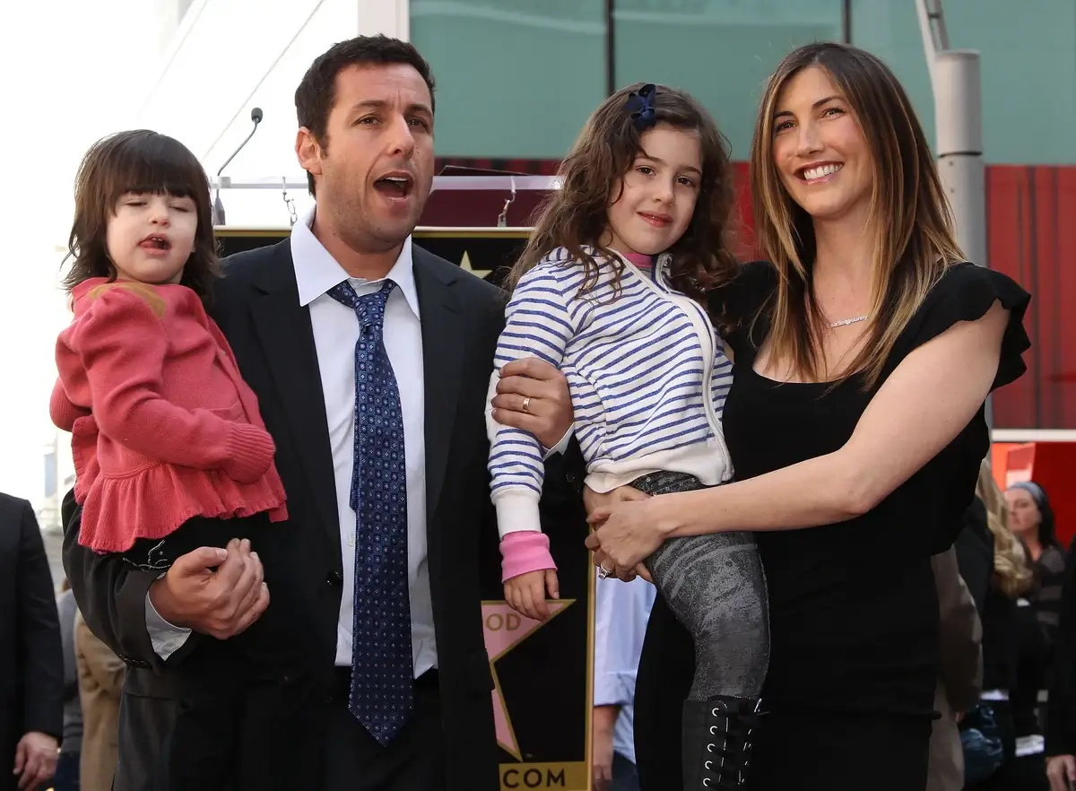 Adam Sandler with his family