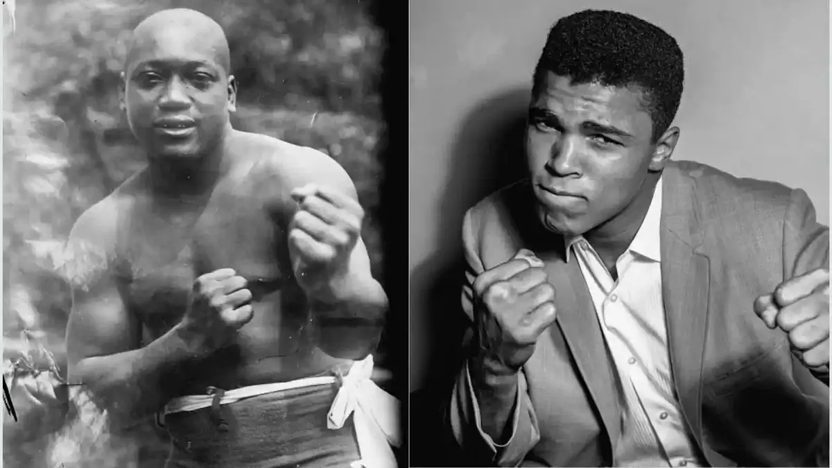Muhammad Ali and Jack Johnson