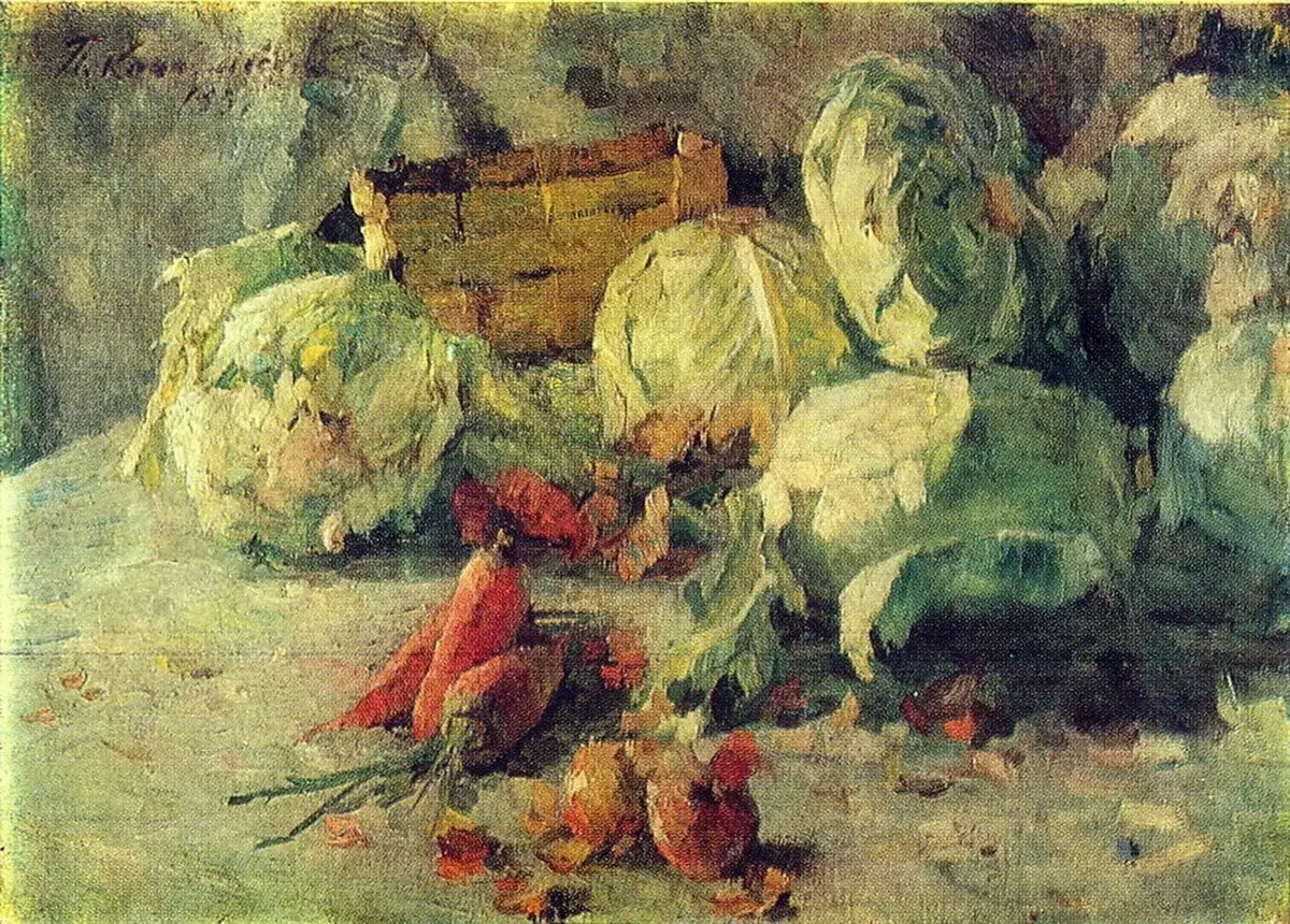 Painting with cabbages