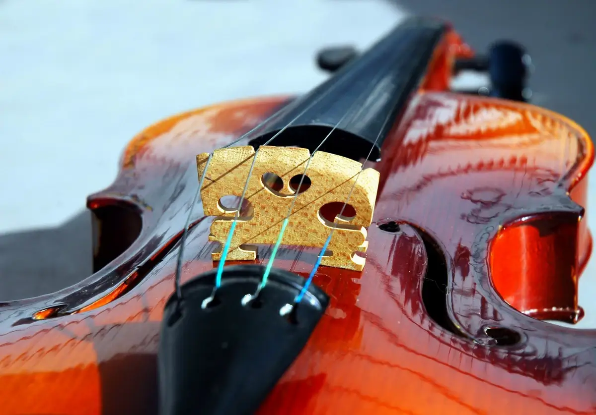 Violin with a rich red varnish