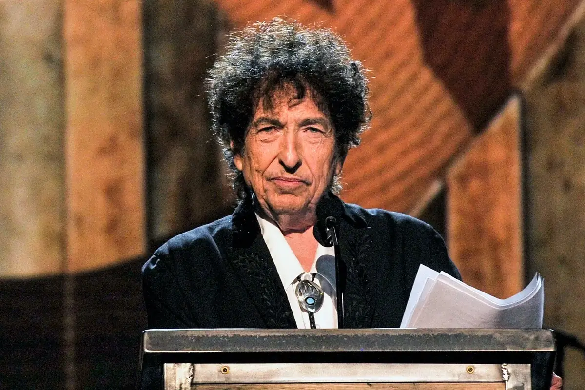 Bob Dylan at the Nobel Prize ceremony