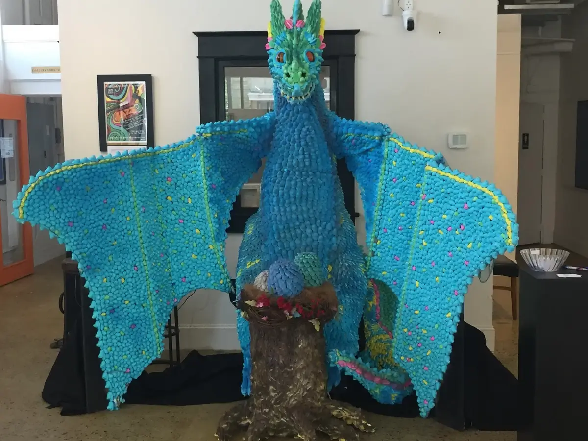 Dragon made from Peeps