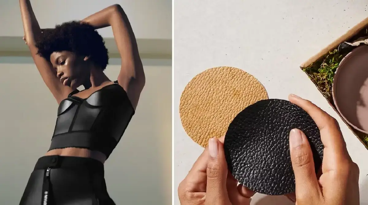 Fashion items made from mushroom-based materials
