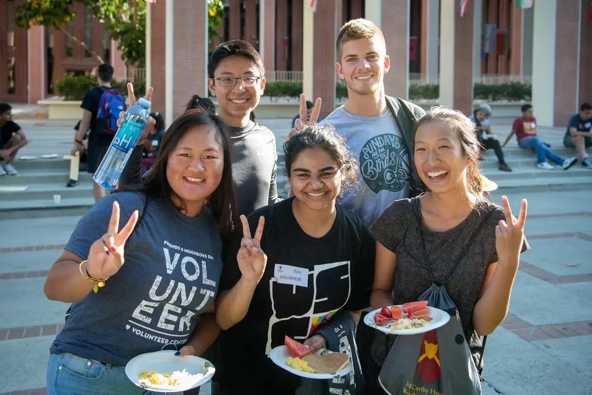 International students at a USC campus event