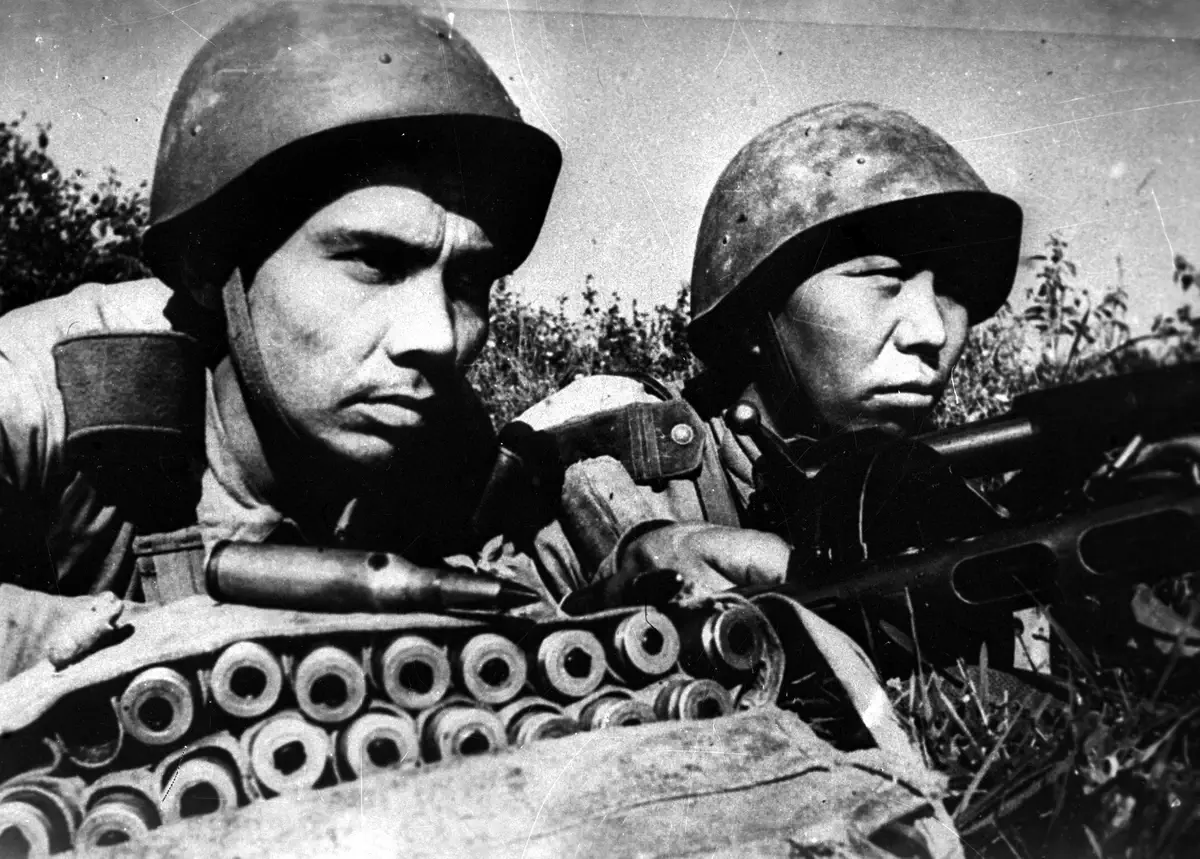 Kazakhstan soldiers during World War II