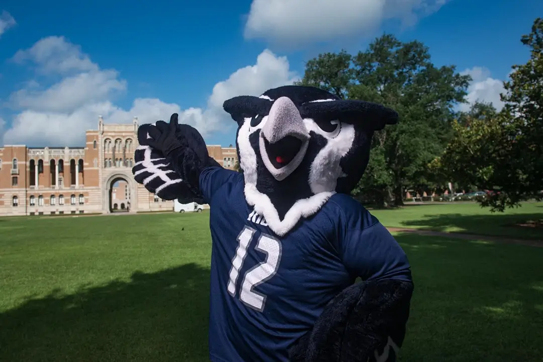 Sammy the Owl at a Rice University