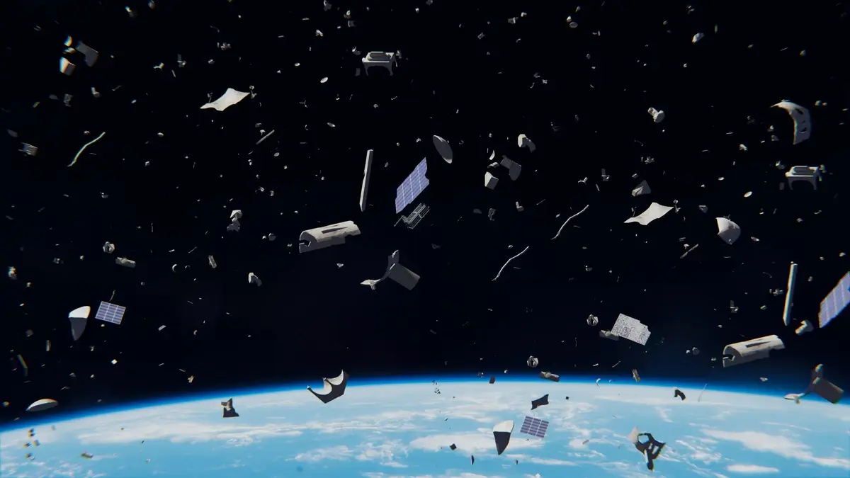Space debris in the thermosphere