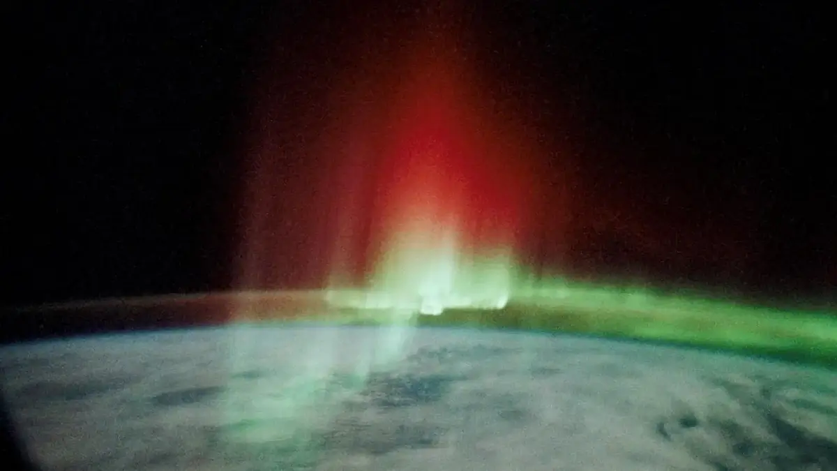 The Northern and Southern lights from space
