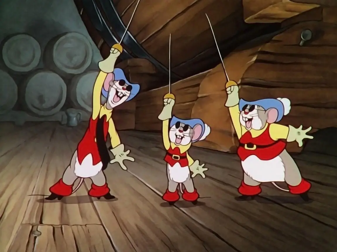 The Three Blind Mouseketeers, a famous cartoon trio