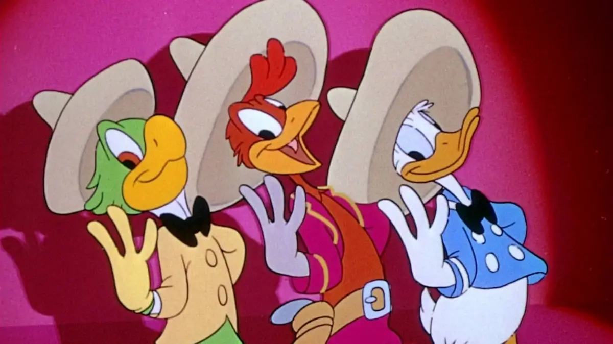The Three Caballeros, a famous cartoon trio