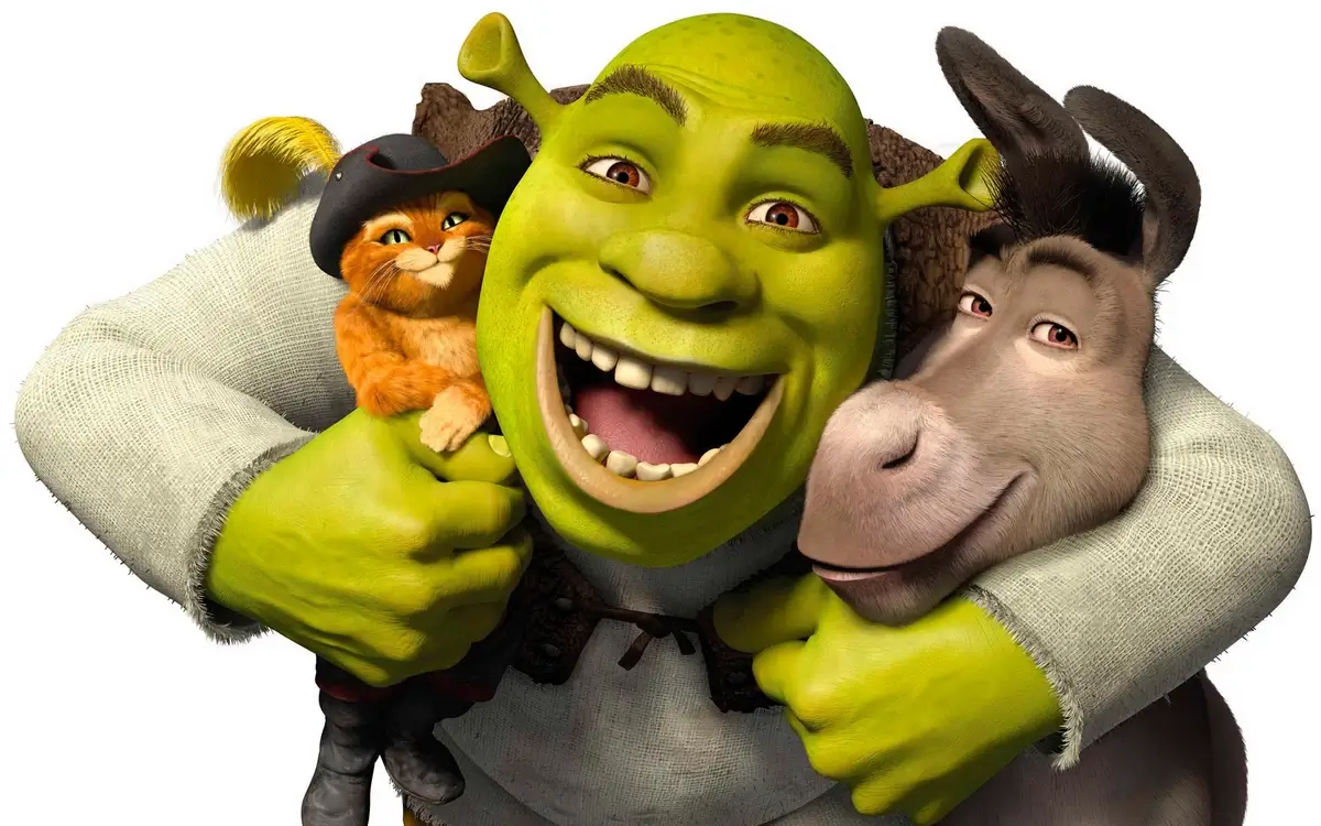 The Trio of Shrek, Donkey, and Puss in Boots