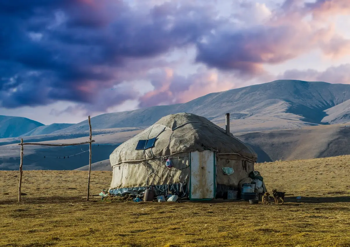 Traditional Kazakh yurt