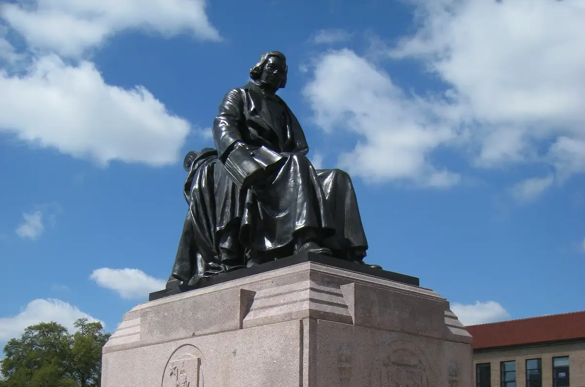 William Marsh Rice statue at Rice University