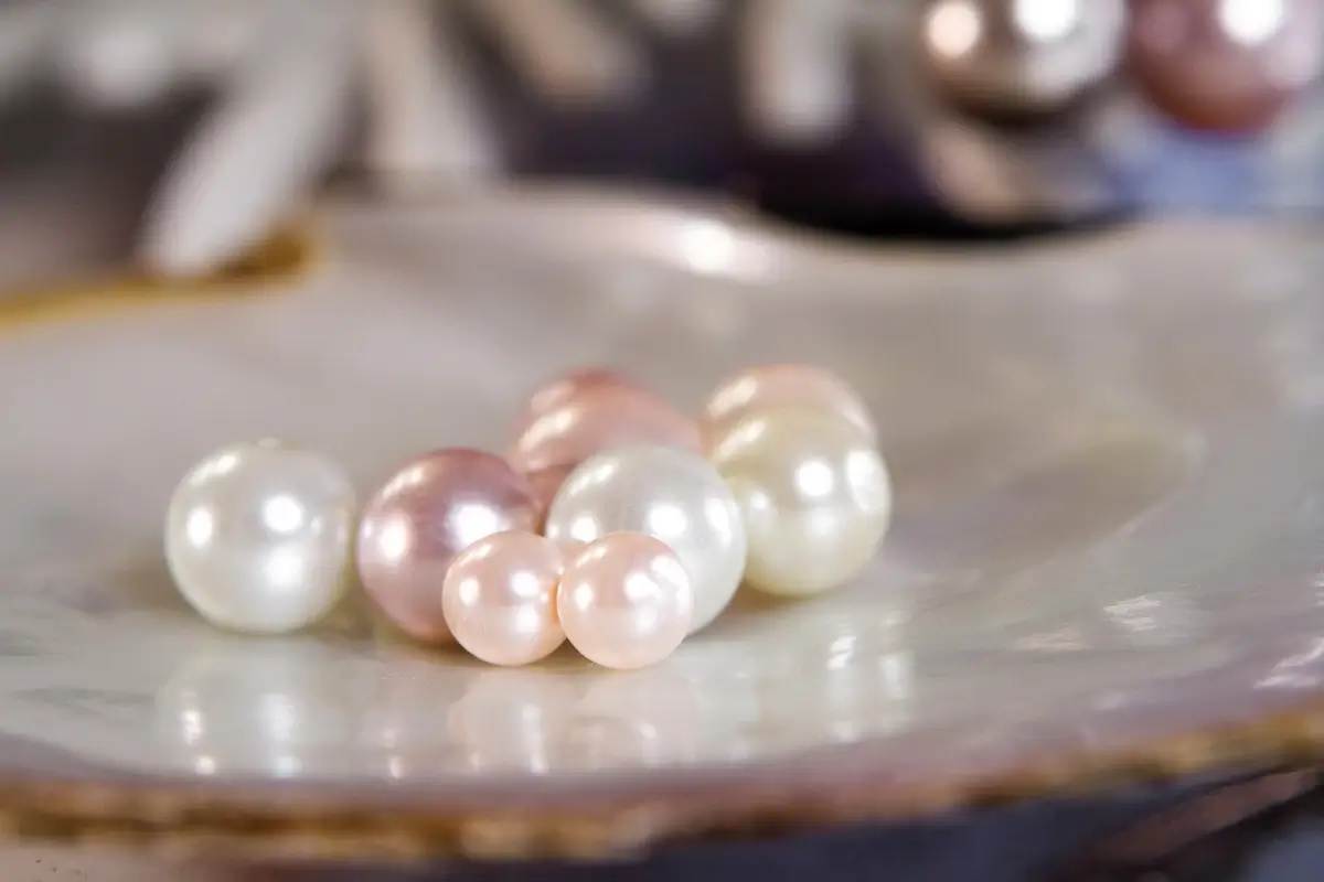 Pearls in different colors
