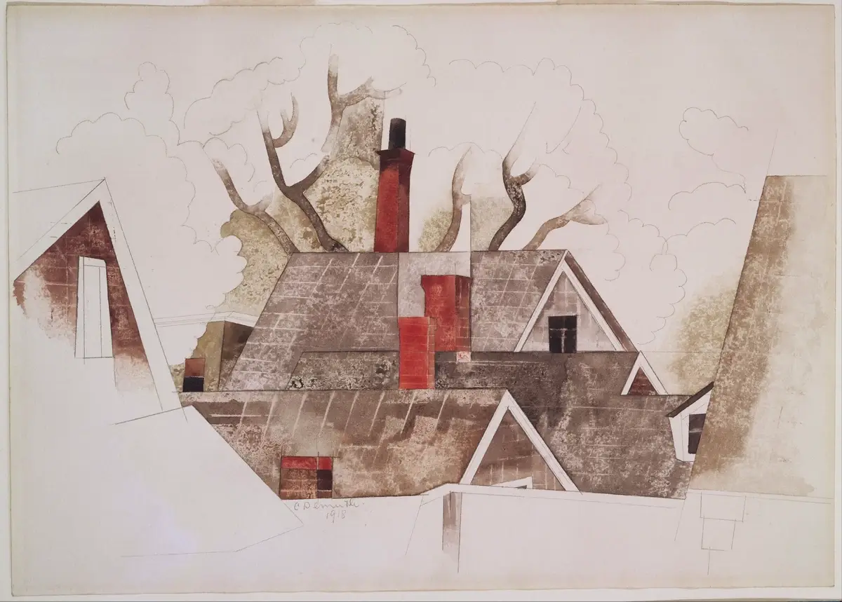 Charles Demuth, "Red Chimneys", (1918)
