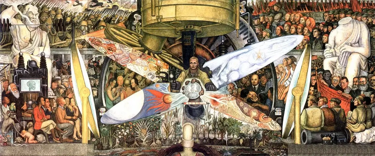 Diego Rivera's "Man, Controller of the Universe" mural