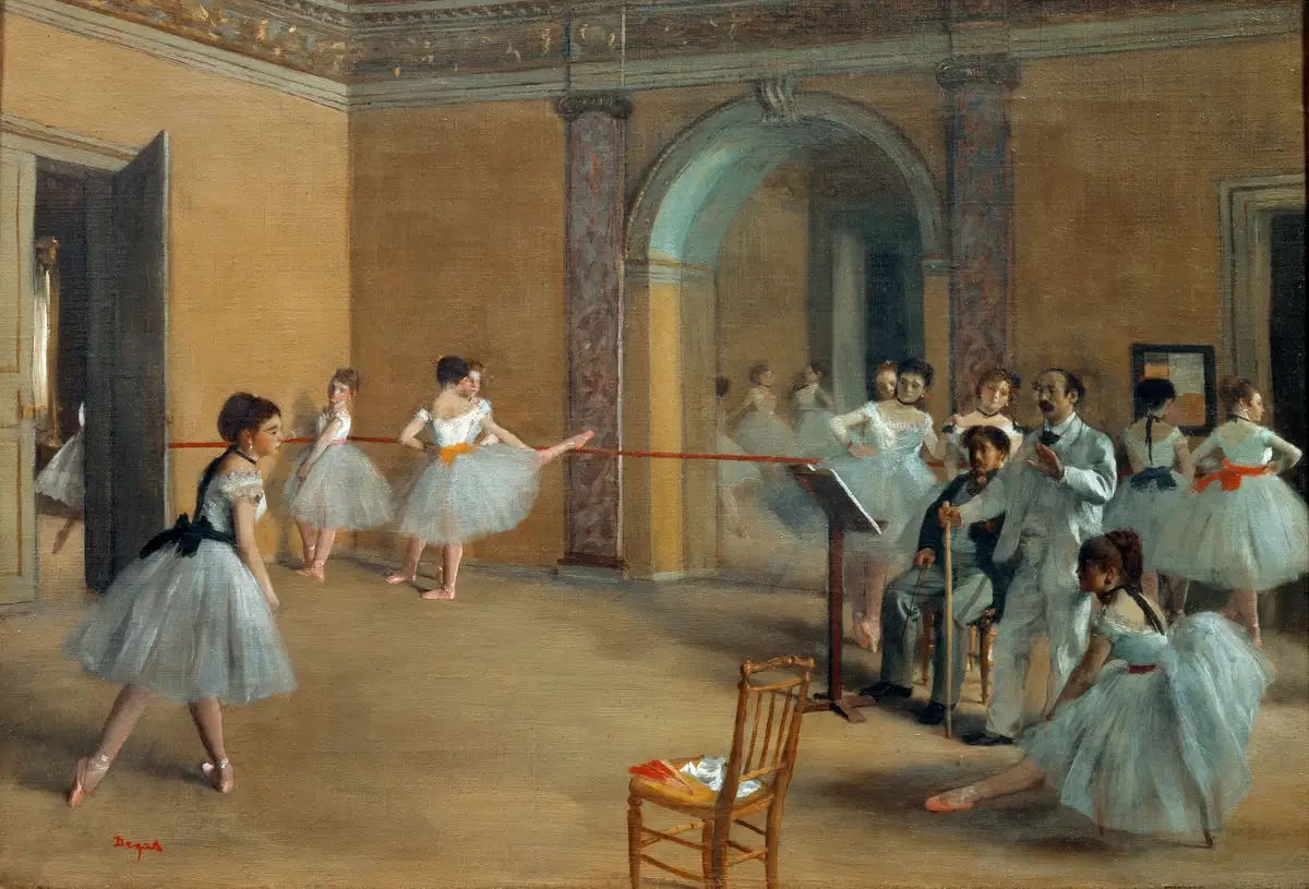 Edgar Degas, "The Dance Foyer at the Opera on the rue Le Peletier", 1872