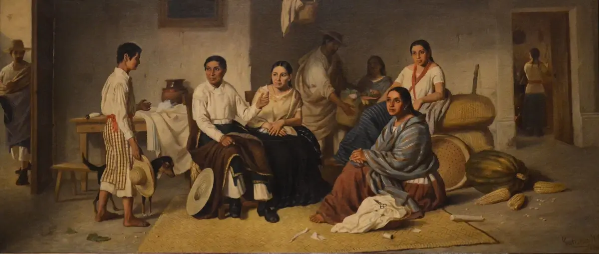 Felipe Santiago Gutiérrez, "La despedida del joven indio", 1876