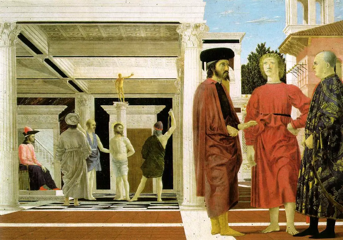 Piero della Francesca, "The Flagellation of Christ", probably 1468–1470