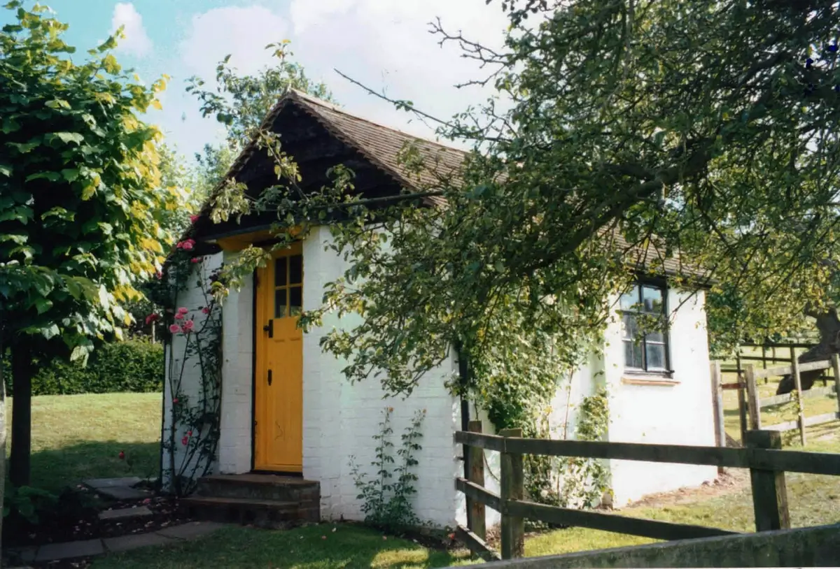 Roald Dahl's quaint writing shed, nestled in his garden