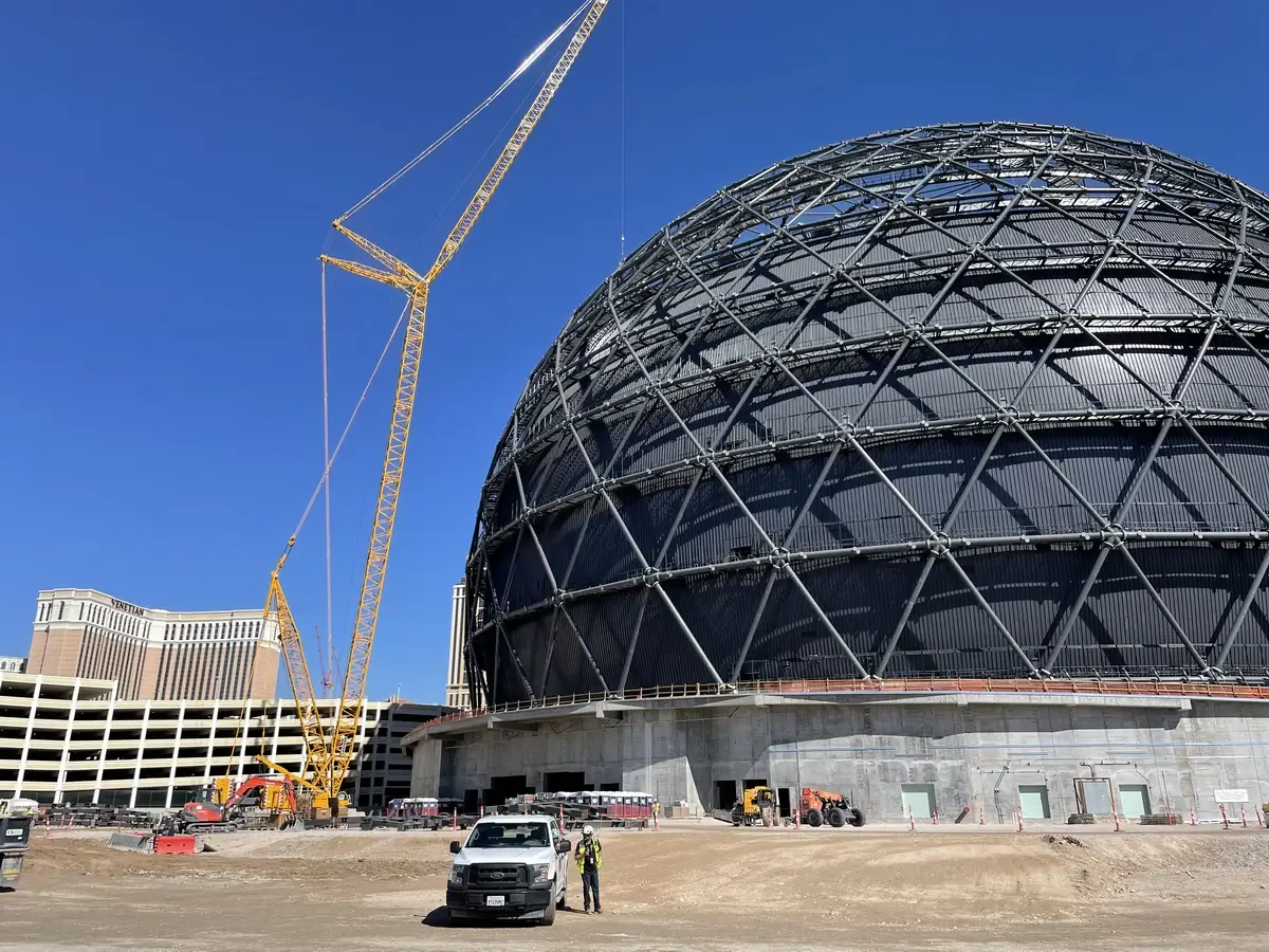 Sphere in Las Vegas construction