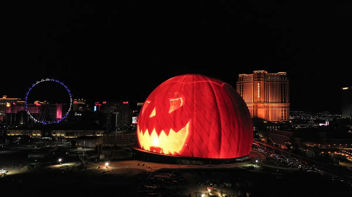 Sphere in Las Vegas on Halloween