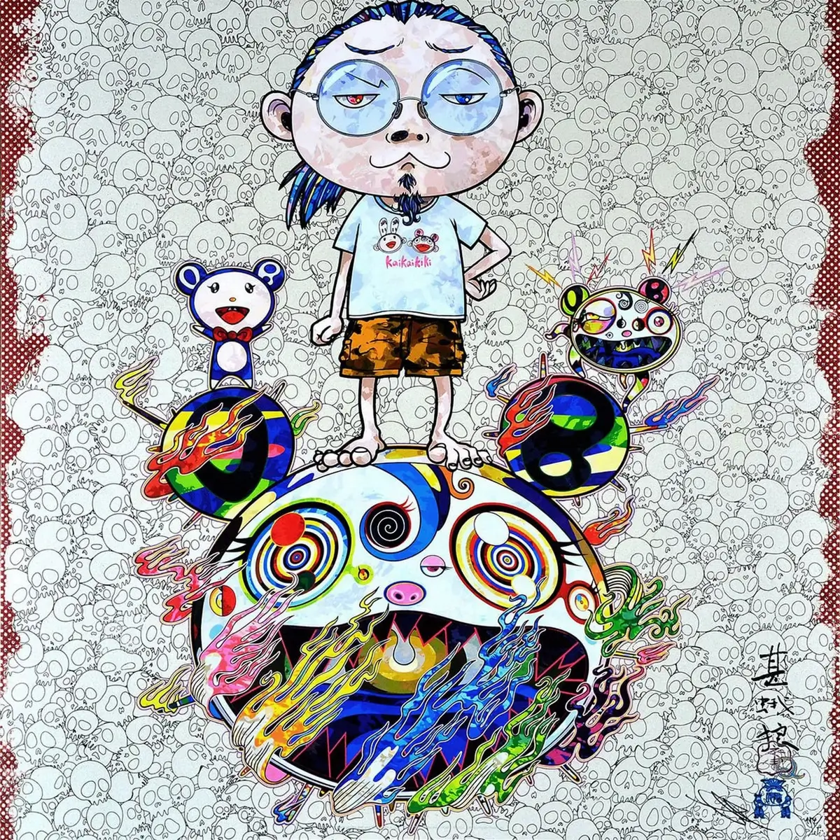 Takashi Murakami, "Obliterate the Self and Even a Fire is Cool", 2013