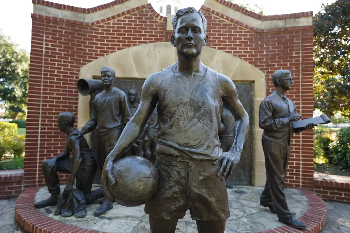 The Immortal Ten memorial at Baylor University