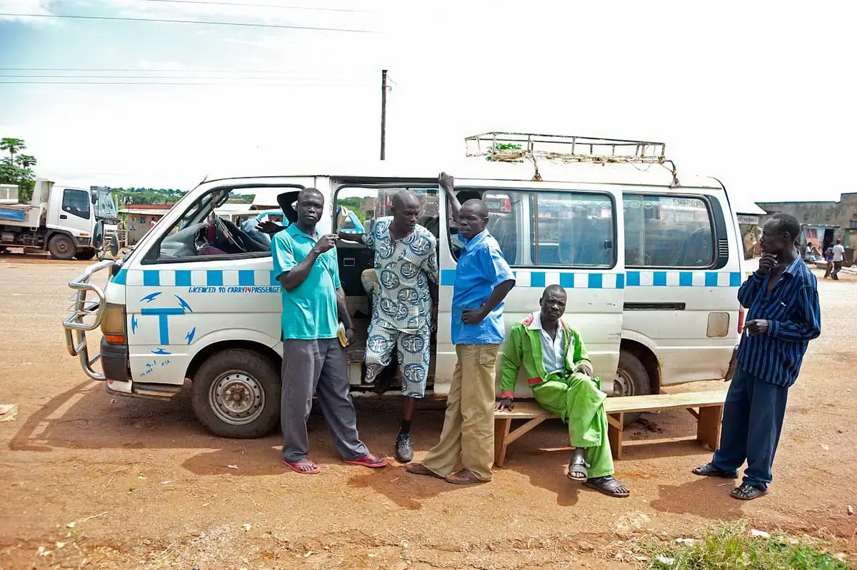 Uganda minivan taxi