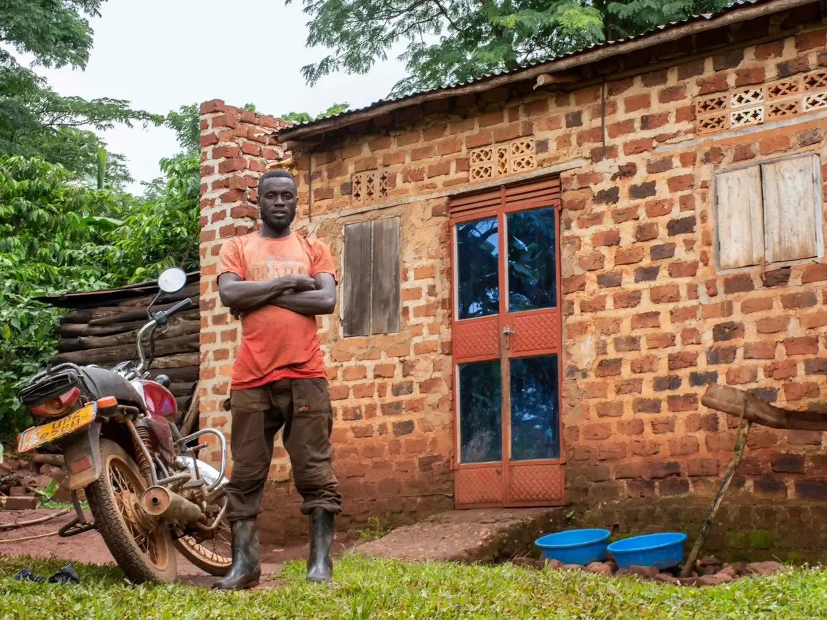 Ugandan man in rural area