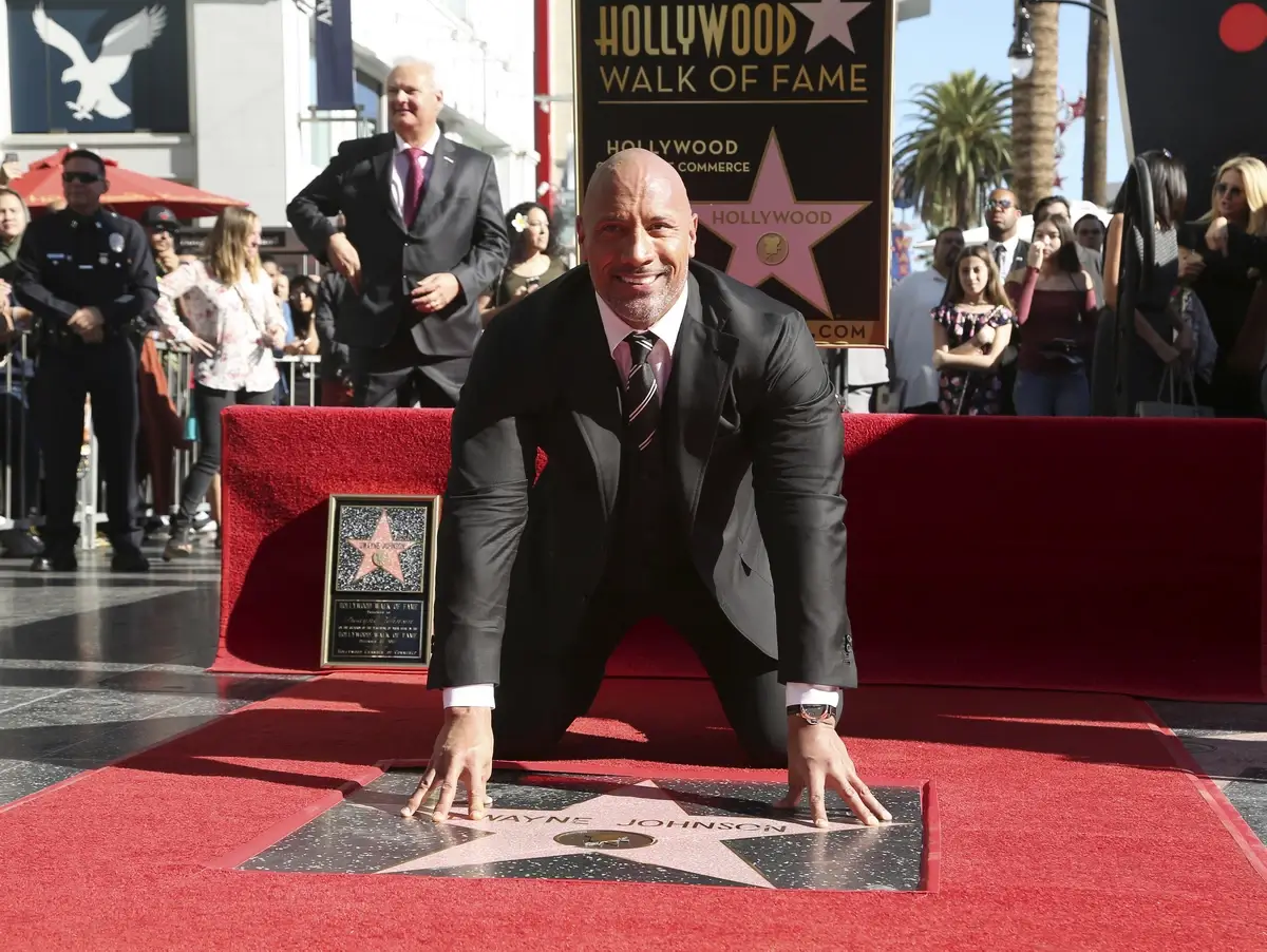 Dwayne Johnson on the Hollywood Walk of Fame