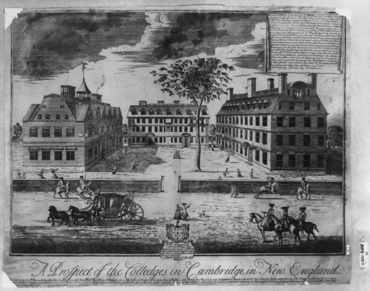 Harvard 1740 by William Burgis